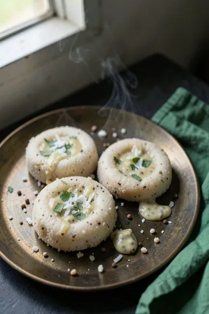 Idli with Coconut Chutney (Fermented Rice Cakes)
