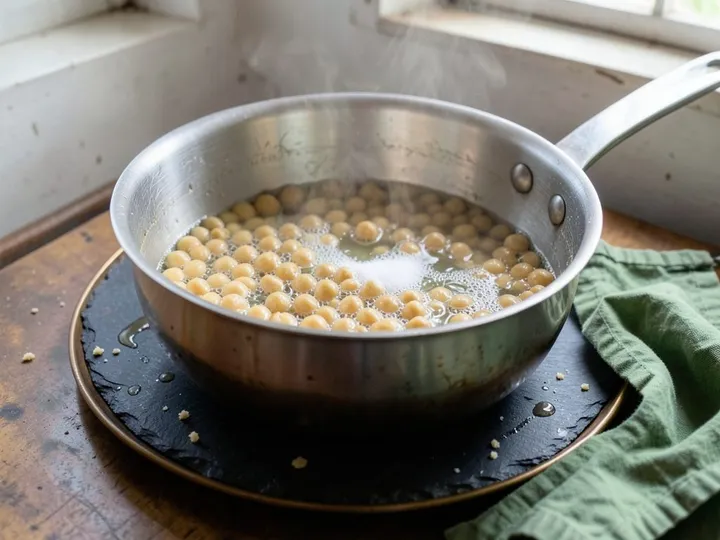 Step 1 of Classic Creamy Hummus: Combine the drained chickpeas