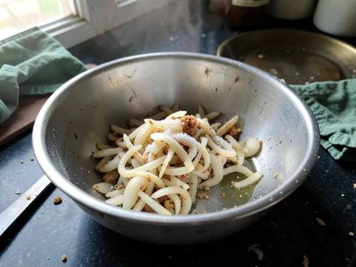 Step 1 of Crispy Onion Pakoras (Pyaaz Pakora): Toss the sliced onions with the salt in a large bowl and leave for 10 minutes