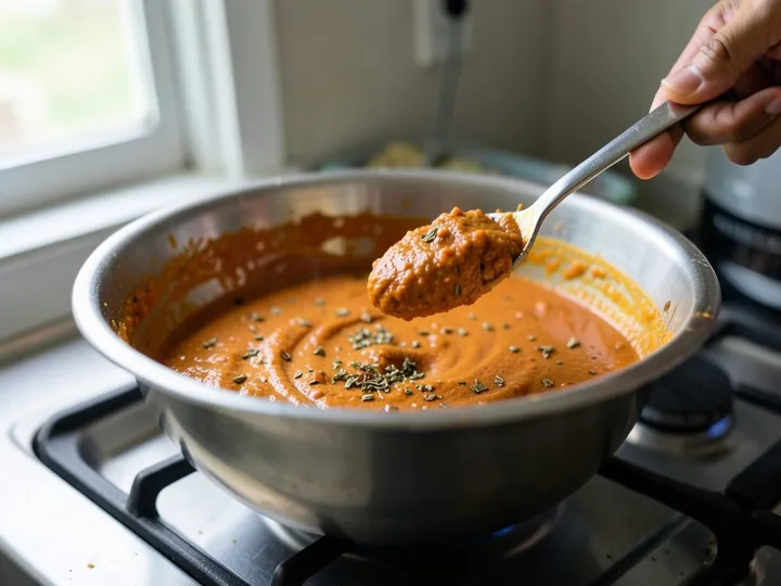 Step 1 of Oven Paneer Tikka with Peppers and Onion: Whisk the yogurt