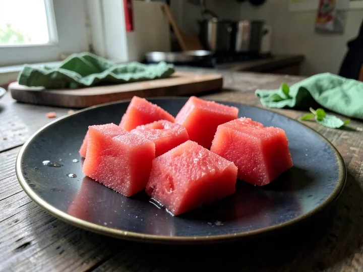 Step 2 of Watermelon Mint Mocktail: If the watermelon is not already cold