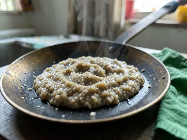 Step 3 of Idli with Coconut Chutney (Fermented Rice Cakes): Drain the rice and grind with 130 to 180 ml of cold water for 5 to 8 minutes